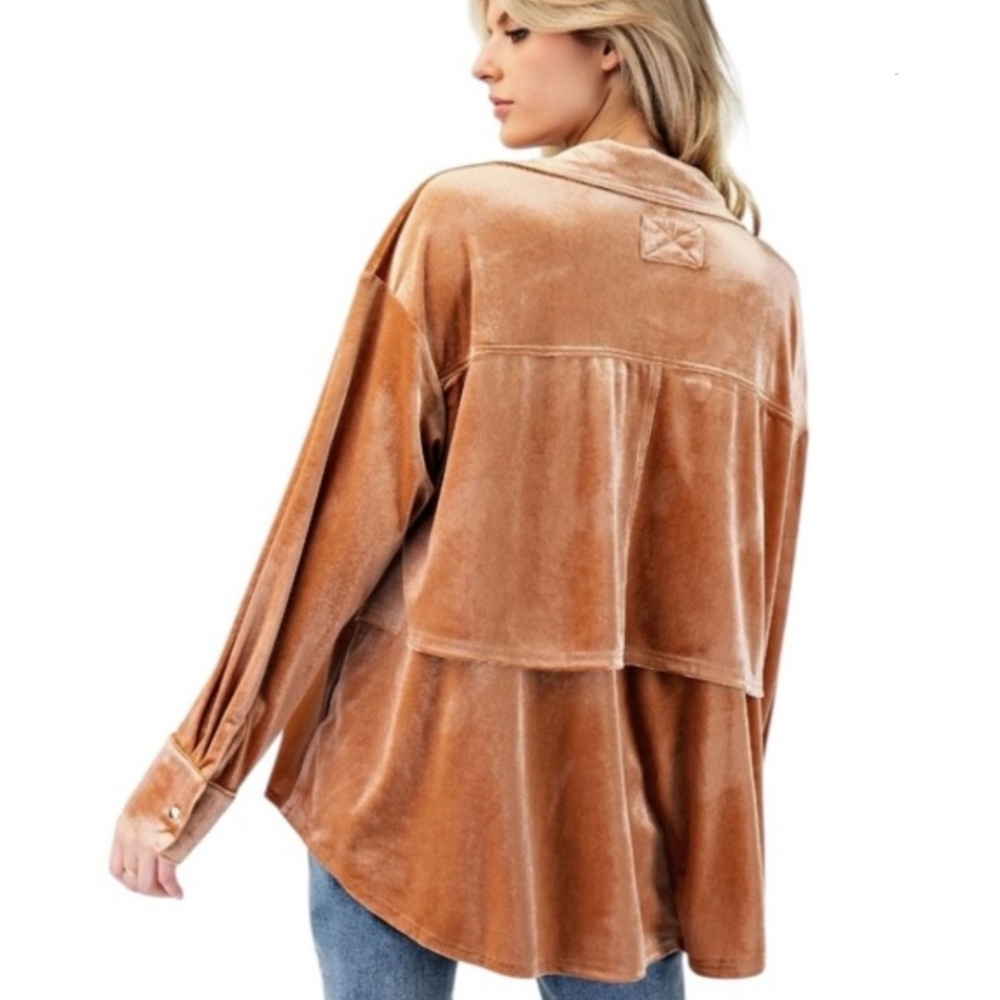 EASEL NWT VELVET TOP CAMEL (R2) - Picture 2 of 3